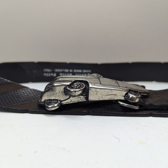 Vintage Italian Leather Belt with Car Buckle – Quelli Della Pelle – Size 37–42 - Picture 4 of 9